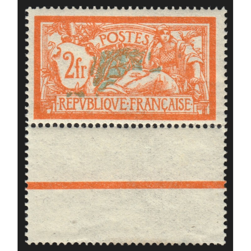 n°145, bord de feuille, Merson 2fr orange et vert-bleu, neuf ** - TB