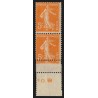 n°158, variété "piquage à cheval", Semeuse 5c orange, neuf ** - SUPERBE