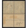 n°159k, variété "anneau-lune" tenant à normal, Semeuse 10c vert, neuf * - TB