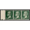 n°171, variété "surencrage" dans bande, Pasteur 15c vert, neufs ** - TB