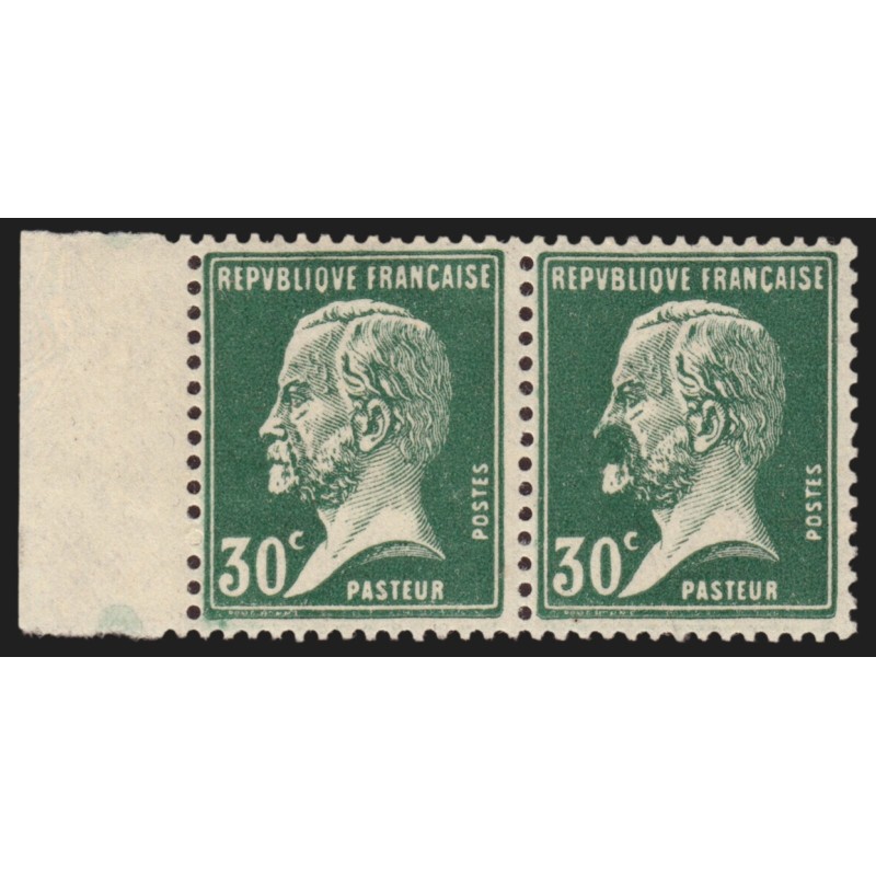 n°174, variété "moustache" tenant à normal, Pasteur 30c vert, neuf ** SUPERBE