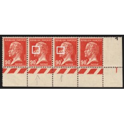 n°178, variété "nez cassé", Pasteur 90c rouge, neufs ** sans charnière SUPERBE
