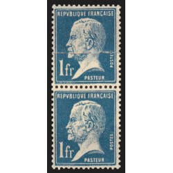 n°179, variété "impression sur raccord", Pasteur 1fr bleu, neuf ** - SUPERBE
