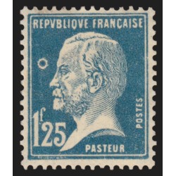 n°180, variété "anneau-lune", Pasteur 1fr25 bleu, neuf * légère - SUPERBE