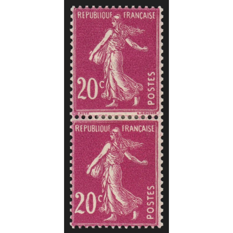 n°190e, variété "Types III et V se tenant verticalement", neufs * avec ch. - TB