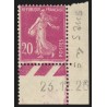 n°190f, variété "sans le C de 20c" coin daté 1926, neuf ** sans charnière - TB