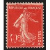 n°194, variété "faciale partiellement absente", 40c vermillon, neuf * - TB