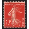 n°194, variété "faciale partiellement absente", 40c vermillon, neuf * - TB
