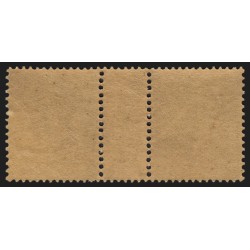n°198, paire millésimé 5, Semeuse lignée 50c olive, neuf ** sans charnière - TB