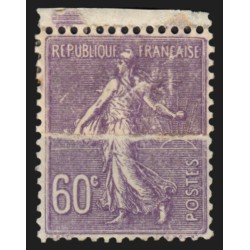 n°200b, variété "impression sur raccord", Semeuse lignée 60c lilas, neuf * - TB