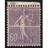 n°200b, variété "impression sur raccord", Semeuse lignée 60c lilas, neuf * - TB