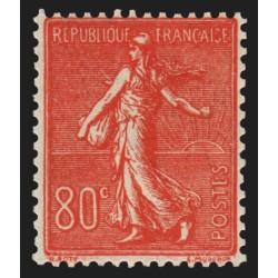 n°203, Semeuse lignée 1924, 80c rouge, neuf ** sans charnière - SUPERBE