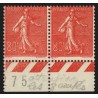 n°203a, variété "8c au lieu de 80c" tenant à normal, 80c rouge, neufs ** - TB