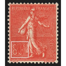 n°203a, variété "8c au lieu de 80c", Semeuse lignée 80c rouge, neuf ** - TB