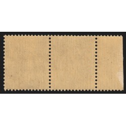 n°205c, variété "anneau-lune" tenant à normal, Semeuse 1fr bleu-foncé, neufs **