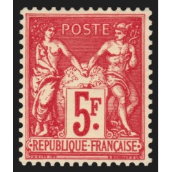 n°216, Exposition Paris 1925, Sage 5fr carmin, neuf * infime trace de ch. - TB