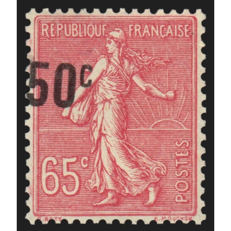n°224, variété "surcharge en haut et sans les barres", neuf ** - SUPERBE