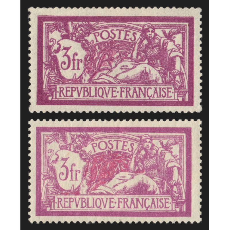 n°240, variété "centre déplacé et très pâle" + normal, neufs * trace de ch. TB