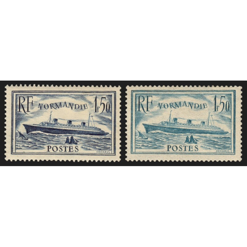 n°299/300, Paquebot Normandie, neufs * légère trace de charnière - TB