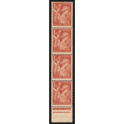 n°652b, variété "impression sur raccord", Iris 1fr50 rouge-brun, neufs ** - SUP