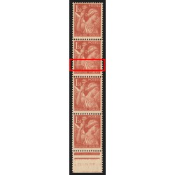 n°652b, variété "impression sur raccord", Iris 1fr50 rouge-brun, neufs ** - SUP