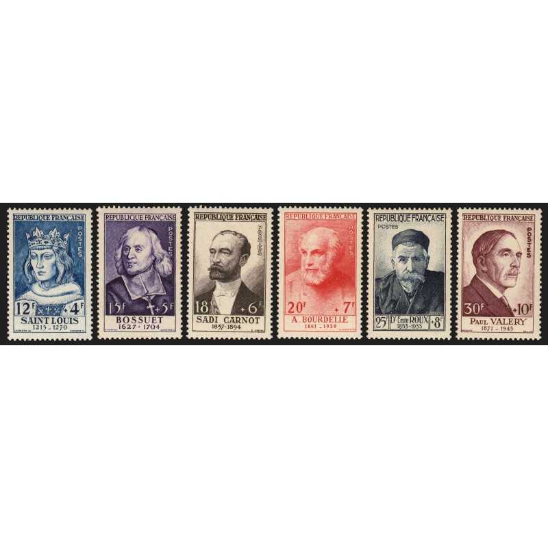 n°989/994, série complète Paul Valéry 1954, neufs ** sans charnière - TB