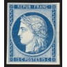 n°2, Cérès 1849, 15c bleu, essai sur papier carton, neuf (*) - TB
