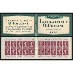 n°189-C2, Carnet Laboratoires Rolland, neuf ** sans charnière, signé CALVES