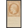n°9e, Présidence, réimpression de 1862, 10c bistre, neuf * , Certificat ROUMET