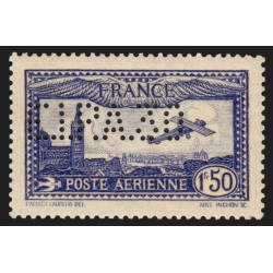 Poste Aérienne n°6c, Perforé EIPA30, 1f50 outremer, neuf ** signé CALVES - SUP