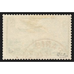 Poste Aérienne n°14, 50Fr vert-jaune, oblitéré, signé CALVES - B/TB