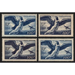 Poste Aérienne n°18, lot de 3 variétés dont "queue à l'avion", neufs ** - SUP
