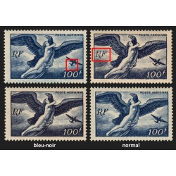 Poste Aérienne n°18, lot de 3 variétés dont "queue à l'avion", neufs ** - SUP