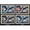 Poste Aérienne n°18, lot de 3 variétés dont "queue à l'avion", neufs ** - SUP