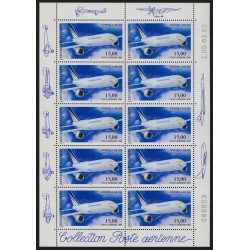 Poste Aérienne n° F63a, feuillet de 10 timbres, Airbus A300-B4, neuf ** SUPERBE