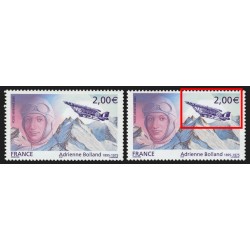 Poste Aérienne n°68/68b, variété "avion touchant la montagne", neufs ** SUPERBE