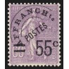 Préoblitérés n°47, Semeuse 55c sur 60c violet, neuf ** sans charnière - SUPERBE