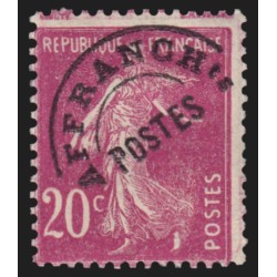 Préoblitérés n°55c, variété "T surélevé", Semeuse 20c lilas-rose, neuf * - B/TB