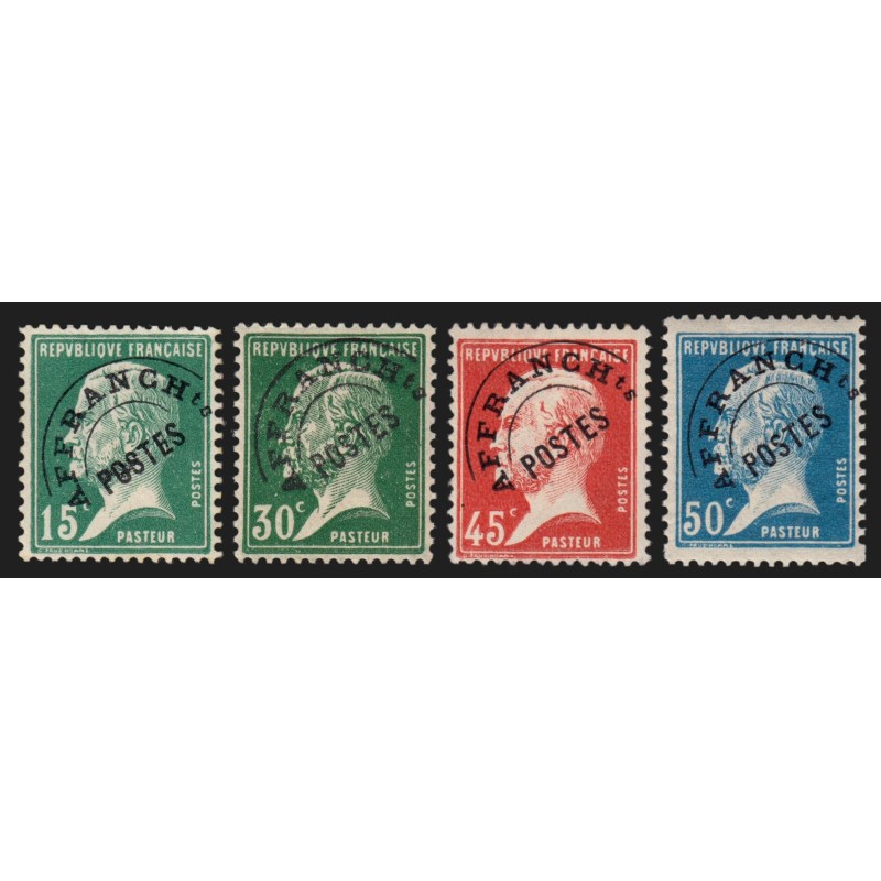 Préoblitérés n°65/68, Pasteur, série complète, neufs ** sans charnière - TB