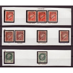 Préoblitérés 1941, Pétain n°84/86, collection spécialisée avec variétés - TB