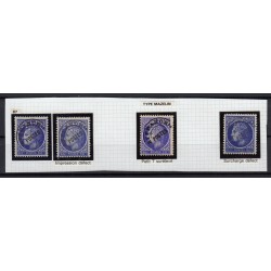 Préoblitérés 1945, Cérès de Mazelin n°87/93, collection avec variétés - TB