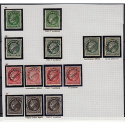 Préoblitérés 1945, Cérès de Mazelin n°87/93, collection avec variétés - TB