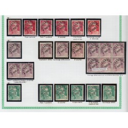 Préoblitérés 1949, Marianne de Gandon n°94/105, collection spécialisée - TB