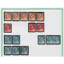 Préoblitérés 1949, Marianne de Gandon n°94/105, collection spécialisée - TB