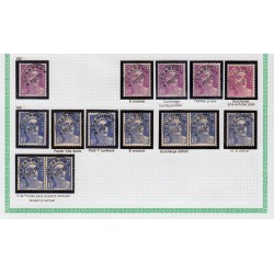 Préoblitérés 1949, Marianne de Gandon n°94/105, collection spécialisée - TB