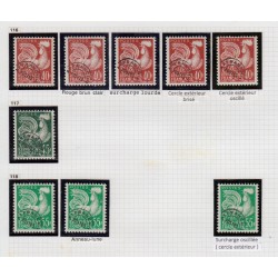 Préoblitérés 1953/1969, Yvert n°106/129, collection spécialisée neufs ** - TB