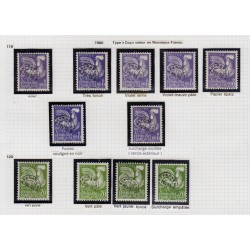 Préoblitérés 1953/1969, Yvert n°106/129, collection spécialisée neufs ** - TB