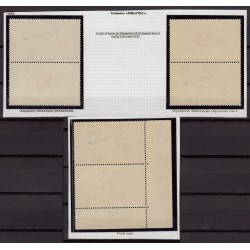 n°1422, Philatec, lot de 2 variétés + normal dont n°1422d fond rose numéroté **