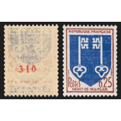 n°1469a, numéro rouge au verso avec recto-verso, Mont-de-Marsan, neuf ** - TB