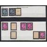 n°1535/1536B, Marianne de Cheffer, avec nuances, numéros rouge, variétés ** TB